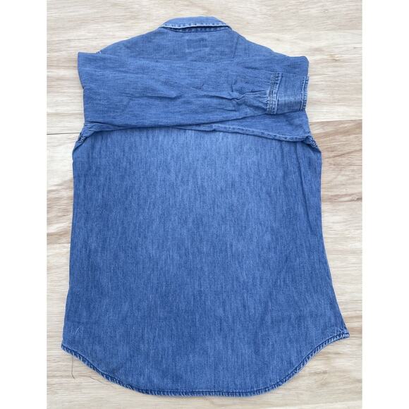 Vtg. 60's 70's Wrangler Denim Pearl Snap Western Shirt PreShrunk Men's USA Made - Picture 8 of 8